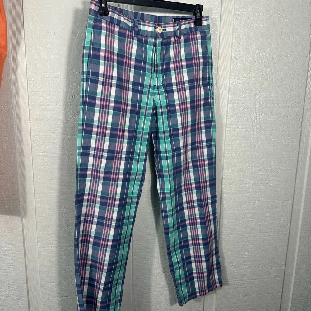 Vineyard Vines Boys Seaway Plaid Club Pants Size 14 EUC - Picture 3 of 10